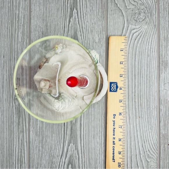 2005 Thomas Kinkade Teleflora Memories of Christmas Candle Holder Santa Globe - Picture 6 of 7